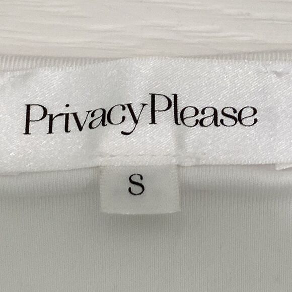 Privacy Please White Lined Side Ruched Bodycon Dress New With Tags Size Small - Picture 8 of 10